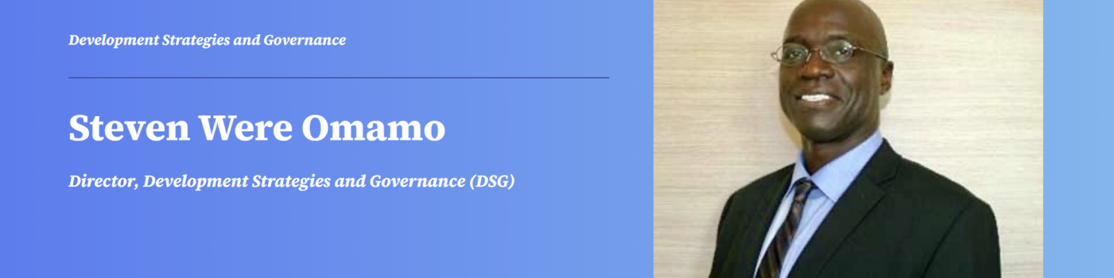 Steven Were Omamo joins IFPRI as the new Director of the Development Strategies and Governance Unit