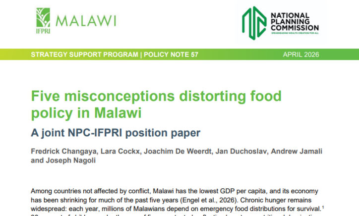 Policy Note 57: Five misconceptions distorting food policy in Malawi: A joint NPC-IFPRI position paper